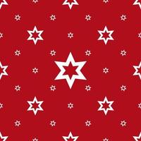 Seamless pattern of white stars on a red background photo