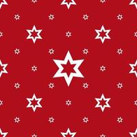 Seamless pattern of white stars on a red background photo