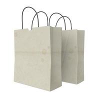 Paper bag isolated on white background photo