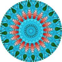 Ethnic Bright Mandala Style Flowers Pattern. photo