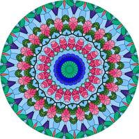 Luxury Ornamental Colorful Mandala Design Unusual Flower Shape. photo