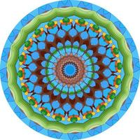 Ethnic Bright Mandala Style Flowers Pattern . Anti-Stress Therapy Patterns. photo