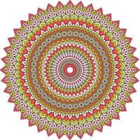 Abstract Background With A Colorful Mandala Pattern . Anti-Stress Therapy Patterns photo