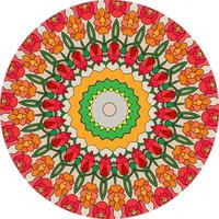 Luxury Ornamental Colorful Mandala Design Unusual Flower Shape. photo