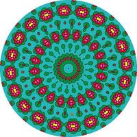 Luxury Ornamental Colorful Mandala Design Unusual Flower Shape. photo