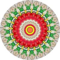 Luxury Ornamental Mandala Design Background Colorful. Unusual Flower Shape photo