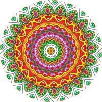 Colorful Mandala With Floral Ornament. Colorful Mandala With Floral Ornament. Glitter Mandala photo