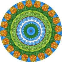 Mandalas. Isolated Colorful Decorative Round Ornament On White Background. photo