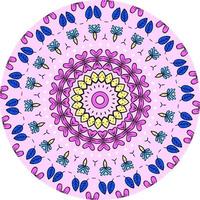 Luxury Ornamental Mandala Design Background Colorful. Unusual Flower Shape. Oriental. Weave Design Elements photo