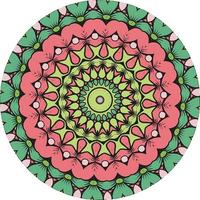 Multicolor Mandala Background. Coloring Book Page. Unusual Flower Shape. Oriental photo