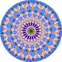 Flower Mandala. Vintage Decorative Elements. Oriental Pattern, . Illustration. Coloring Book Page photo