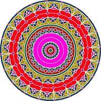 Fondo de mandala con grandes colores. forma de flor inusual. oriental., patrones de terapia antiestrés. elementos de diseño de tejido foto