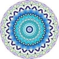 mandala étnica con adornos coloridos. colores brillantes. aislado. foto