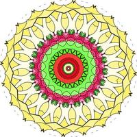 Ethnic Bright Mandala Style Flowers Pattern. Anti-Stress Therapy Patterns photo