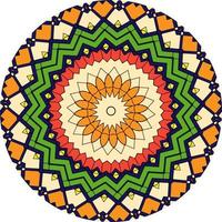 Abstract Colorful Mandala Background . Unusual Flower Shape. photo