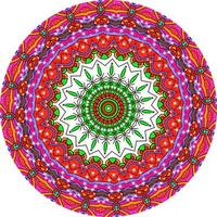 Colorful Mandala With Floral Ornament. Colorful Mandala With Floral Ornament. Glitter Mandala photo