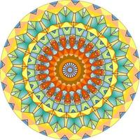 Abstract Colorful Mandala Background . Unusual Flower Shape. photo