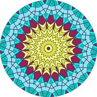 patrón de flores de estilo mandala brillante étnico. forma de flor inusual. vector oriental, patrones de terapia antiestrés. elementos de diseño de tejido foto