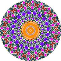 Luxury Ornamental Mandala Design Background Colorful. Unusual Flower Shape. Oriental .. Weave Design Elements photo