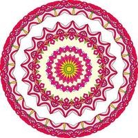 Luxury Ornamental Colorful Mandala Design Unusual Flower Shape. photo