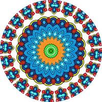 Colorful Glitter Mandala With Floral Shapes photo