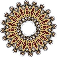 Ethnic Mandala With Colorful Ornament. Bright Colors. Isolated. photo