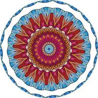 Luxury Ornamental Colorful Mandala Design Unusual Flower Shape. photo