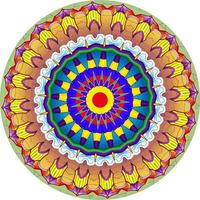 fondo de diseño de mandala colorido. forma de flor inusual. oriental. patrones de terapia antiestrés. elementos de diseño de tejido foto