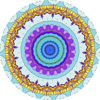 Ethnic Bright Mandala Style Flowers Pattern. Anti-Stress Therapy Patterns photo