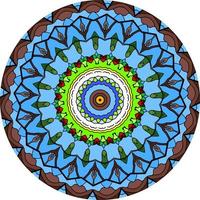 Colorful Mandala With Floral Ornament. Anti-Stress Therapy Patterns photo