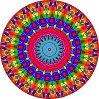 Abstract Colorful Mandala Background . Unusual Flower Shape. Oriental . Anti-Stress Therapy Patterns. Weave Design Elements photo