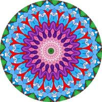 Ethnic Bright Mandala Style Flowers Pattern. photo