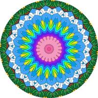 Ethnic Bright Mandala Style Flowers Pattern. Anti-Stress Therapy Patterns photo