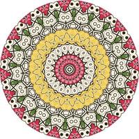 Abstract Colorful Mandala Background . Unusual Flower Shape. photo