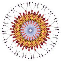 Mandala Background With Great Colors . Unusual Flower Shape. Oriental ., Anti-Stress Therapy Patterns. Weave Design Elements photo