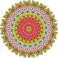 Colorful Mandala With Floral Shapes. Weave Design Elements. photo