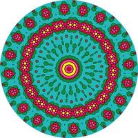 Luxury Ornamental Colorful Mandala Design Unusual Flower Shape. photo