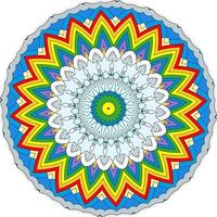 Colorful Mandala With Floral Ornament. Anti-Stress Therapy Patterns photo