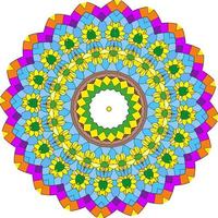 Mandalas. Isolated Colorful Decorative Round Ornament On White Background. photo