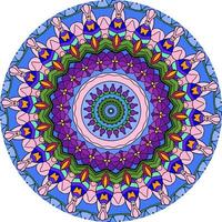 mandala colorido con formas florales foto
