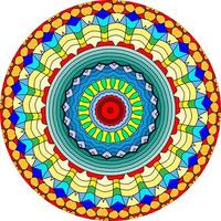 Abstract Colorful Mandala Background . Anti-Stress Therapy Patterns photo