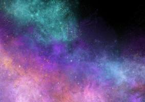 Colorful space background with stars photo