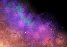Colorful space background with stars photo