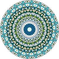 Ethnic Bright Mandala Style Flowers Pattern. photo