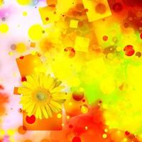 Colorful abstract background with paints and bubbles Free Photo