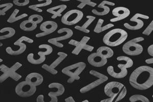 Background or texture of numbers. Finance data concept. Mathematic. Seamless pattern with numbers. Finance concept. photo