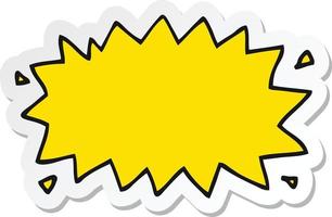 sticker of a cartoon explosion symbol vector