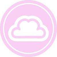simple cloud circular icon vector
