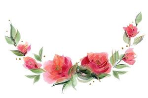 Summer floral ditsy rose garland photo