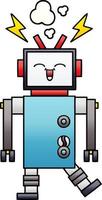 gradient shaded cartoon robot vector